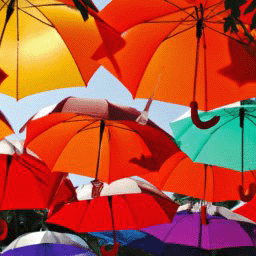 Colorful umbrellas Colorful